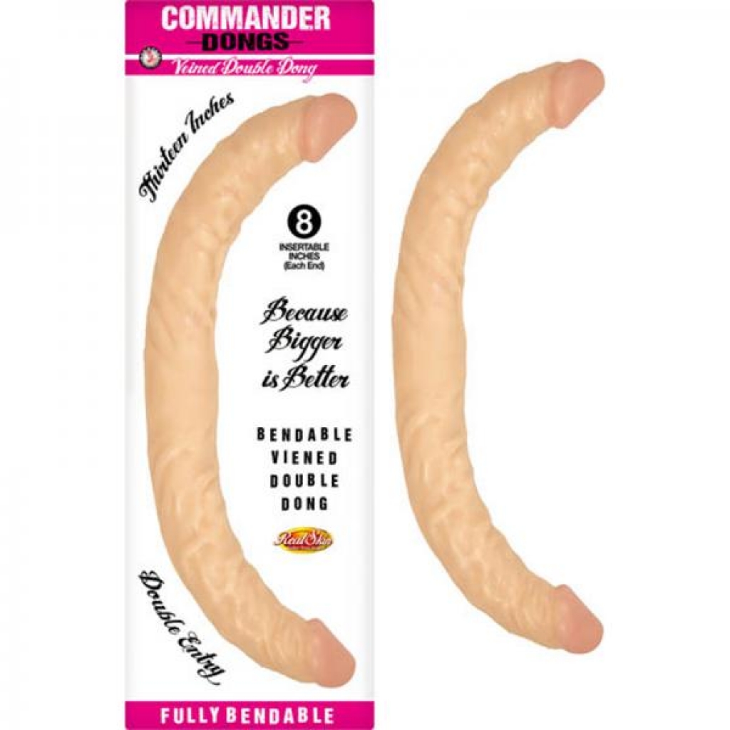 Commander Dongs Veined Double Dong - Realistic Dildos & Dongs