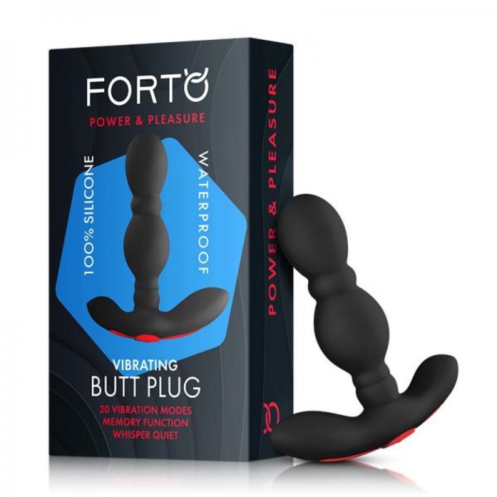 Forto Vibrating Anal Plug Black - Anal Plugs