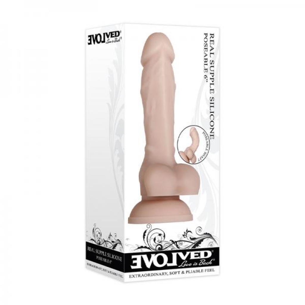 Evolved Real Supple Silicone Poseable 6 Inch - Realistic Dildos & Dongs