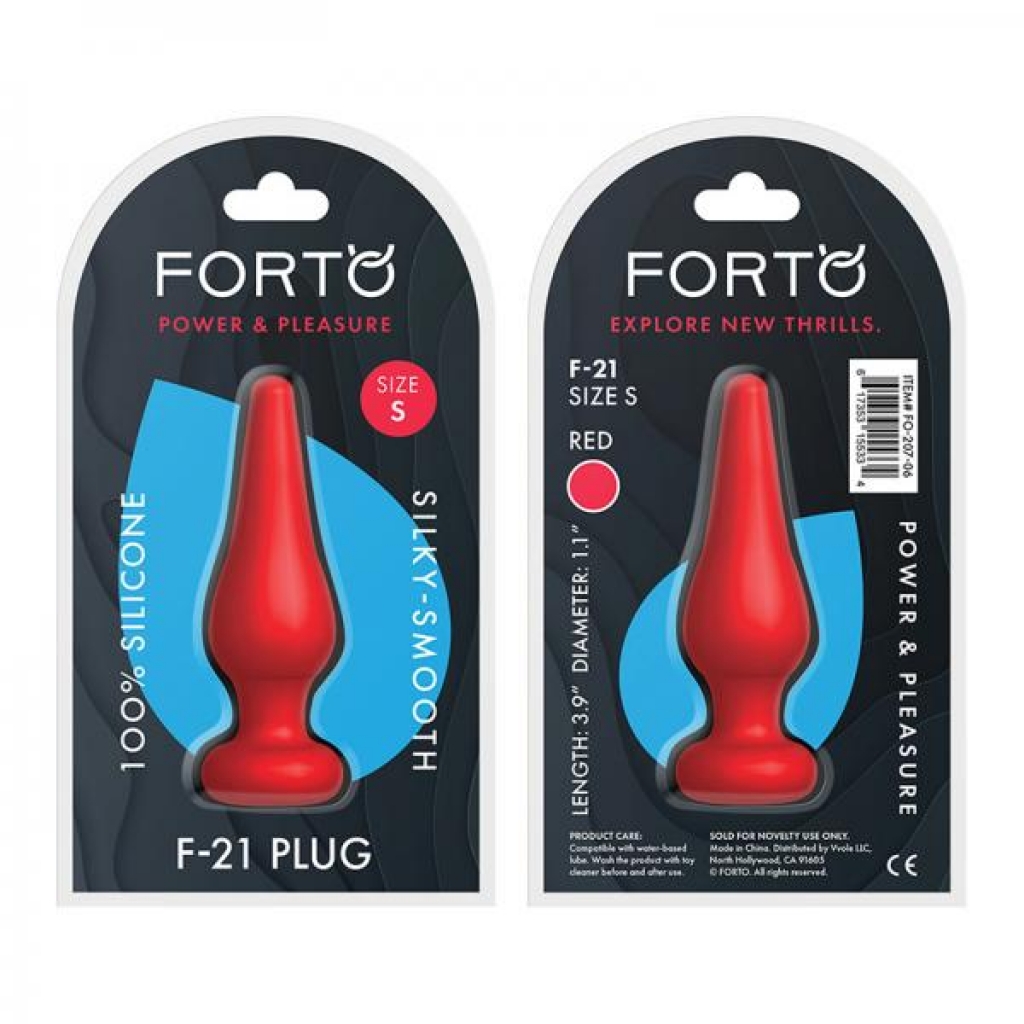 Forto F-21: Tear Drop Small Red - Anal Plugs