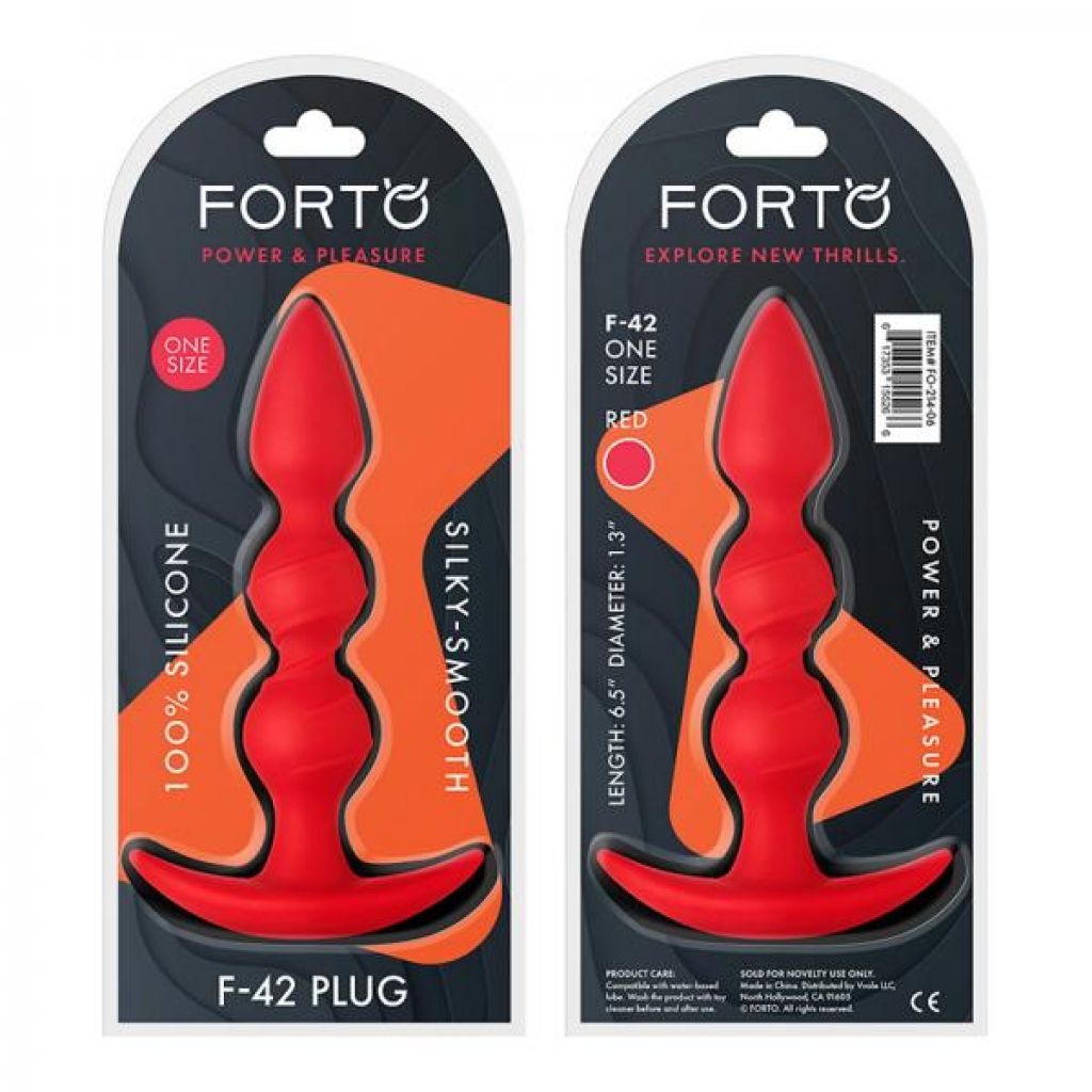 Forto F-42: Spiral Beads Red - Anal Beads