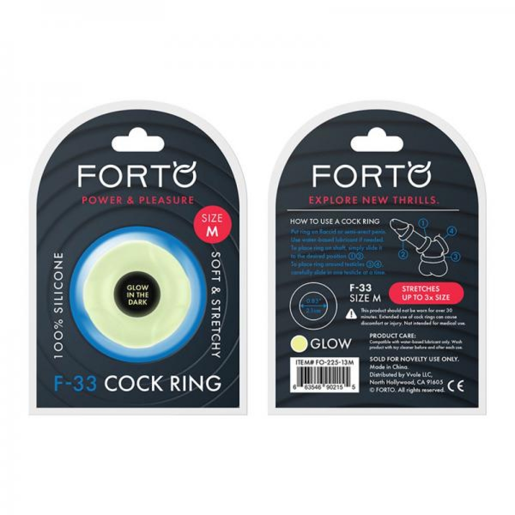 Forto F-33: 21mm 100% Liquid Silicone C-ring Med Gitd - Classic Penis Rings