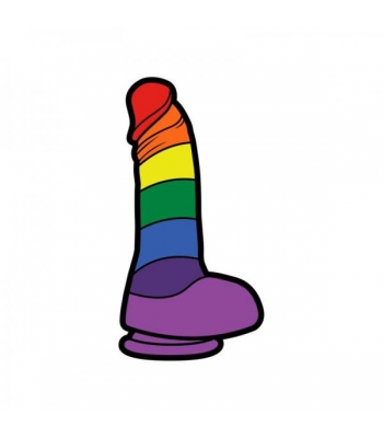 Sex Toy Pin Rainbow Dildo - Jewelry