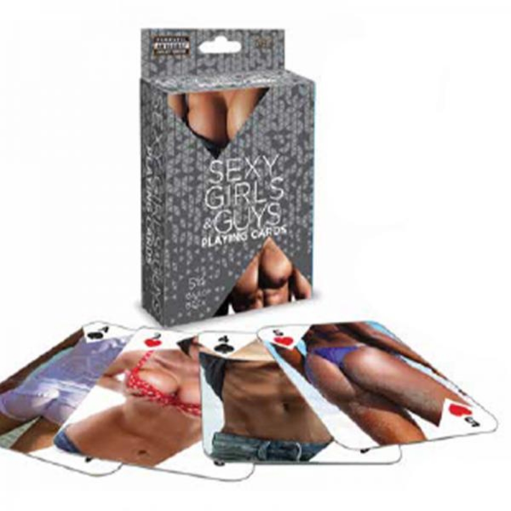 Sexy Girl And Guy Playing Cards - Party Hot Games