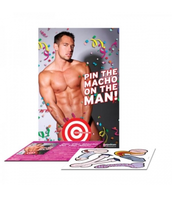 Bachelorette Party Favors Pin The Macho On The Man - Party Hot Games