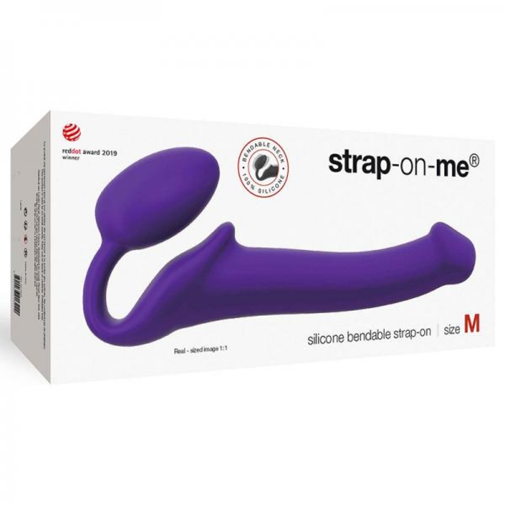 Strap-on-me Semi-realistic Bendable Strap-on Purple Size M - Strapless Strap-ons
