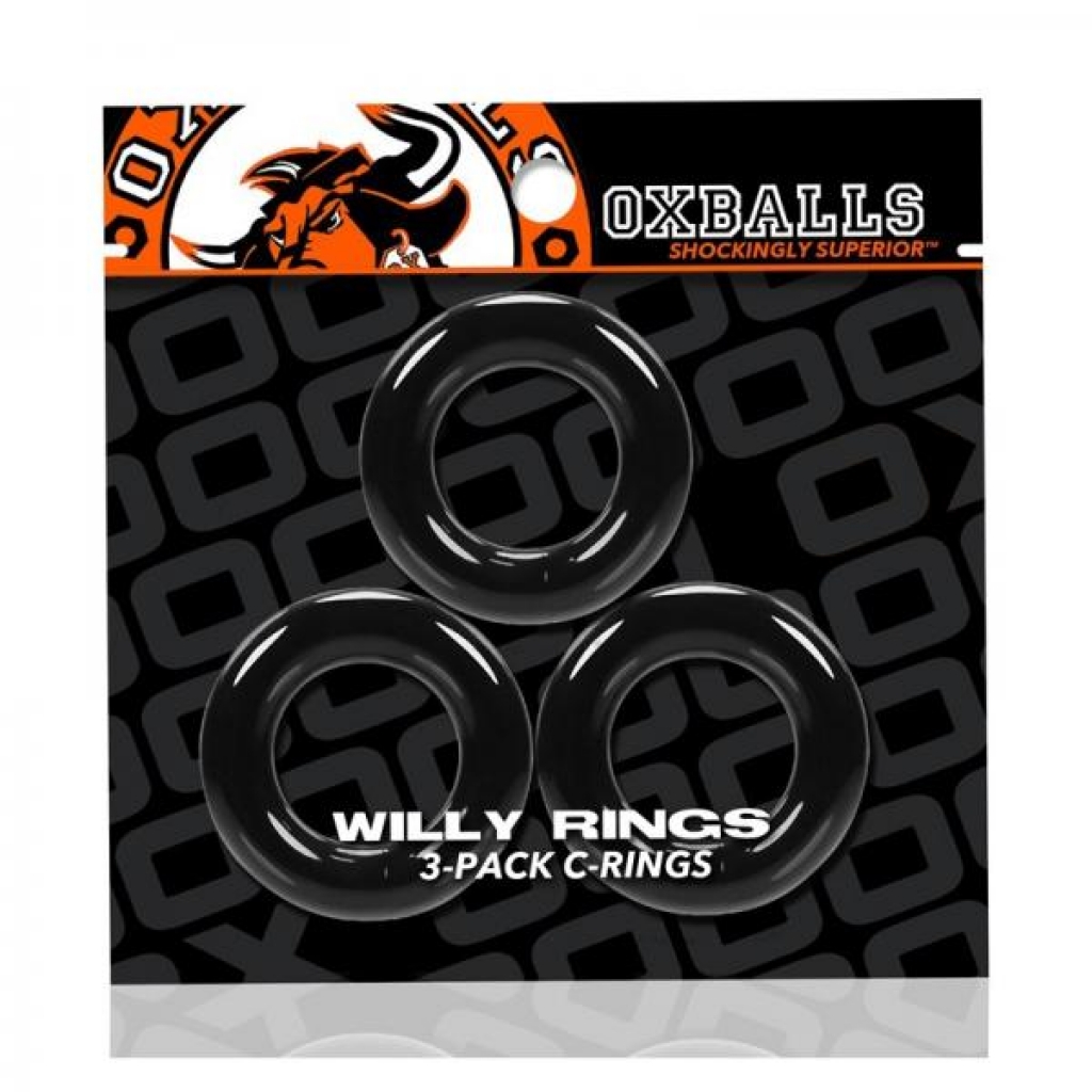 Oxballs Willy Rings 3-pack Cockrings O/s Black - Cock Ring Trios