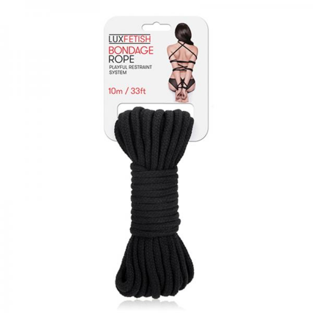 Lux Fetish Bondage Rope 33 Ft/10 M - Black - Rope, Tape & Ties