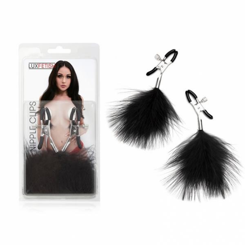 Lux Fetish Feather Nipple Clips - Nipple Clamps