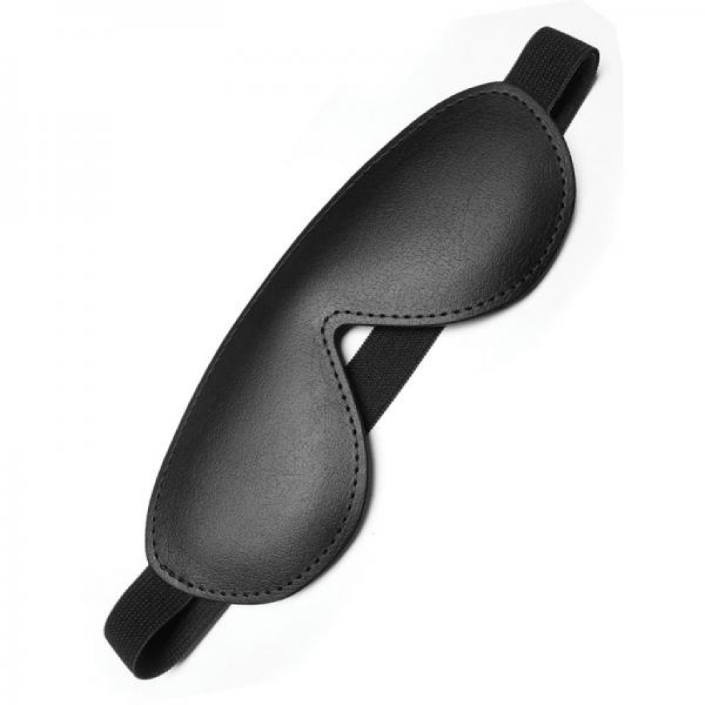 Kinklab Bondage Basics Padded Leather Blindfold - Black - Blindfolds