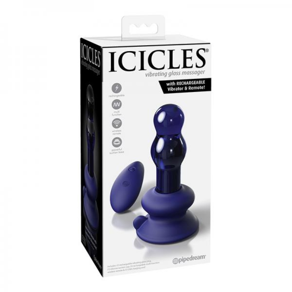 Icicles No. 83 With Rechargeable Vibrator & Remote - Anal Plugs