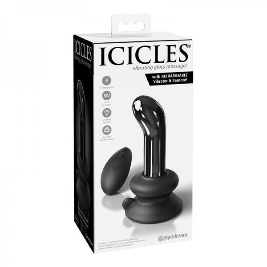 Icicles No 84 With Rechargeable Vibrator & Remote - Anal Plugs