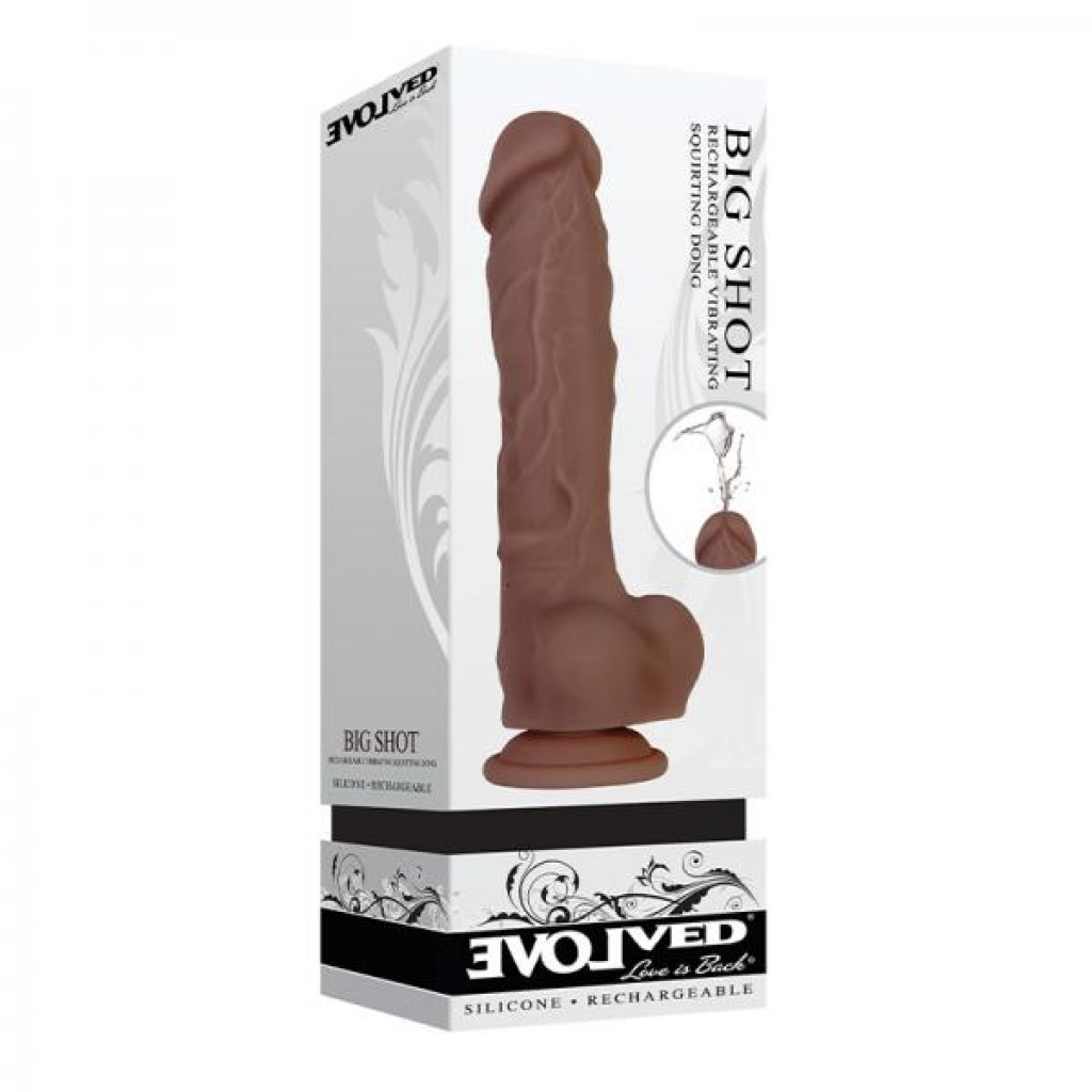 Evolved Big Shot 8-inch Rechargeable Silicone Dark - Realistic Dildos & Dongs