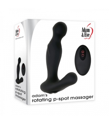 A&E Adam's Rotating P-spot Massager Rechargeable Silicone Black - Prostate Massagers
