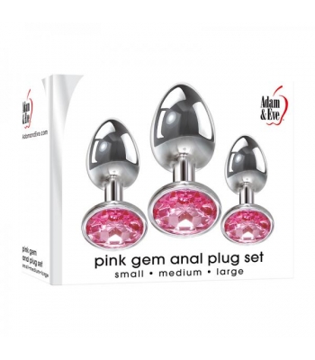 A&e Pink Gem Anal Plug Set - Anal Plugs