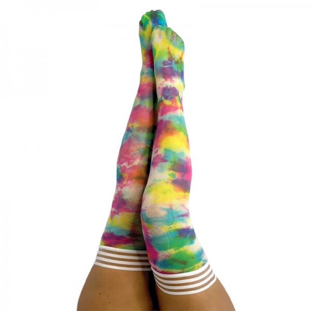 Kixies Gilly Multi-color Tie-dye Size D - Bodystockings, Pantyhose & Garters