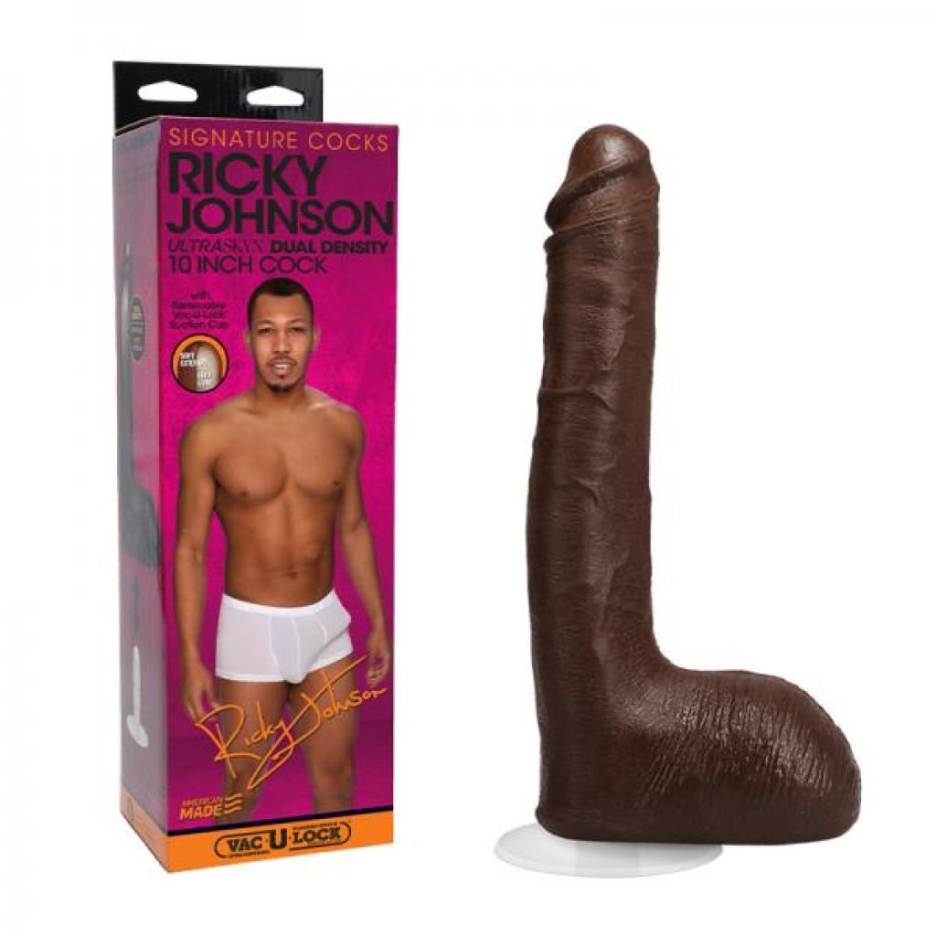 Signature Cocks Ricky Johnson 10-inch Ultraskyn Cock With Removable Vac-u-lock Suction Cup - Porn Star Dildos