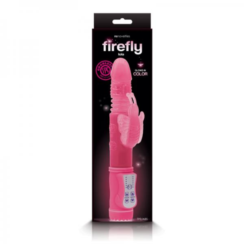 Firefly Lola Thrusting Rabbit Vibrator - Pink - Rabbit Vibrators