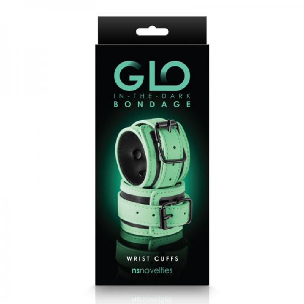 Glo Bondage Wrist Cuff Green - Handcuffs