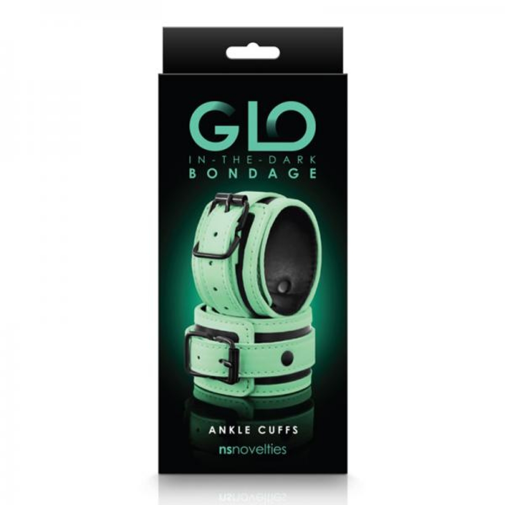Glo Bondage Ankle Cuff Green - Handcuffs