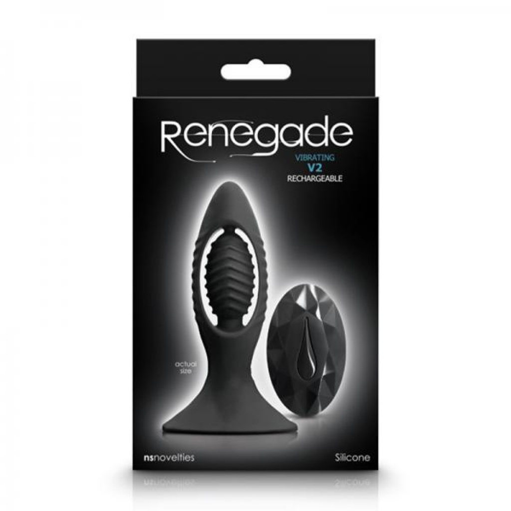 Renegade V2 Rechargeable Anal Plug With Remote - Black - Anal Plugs