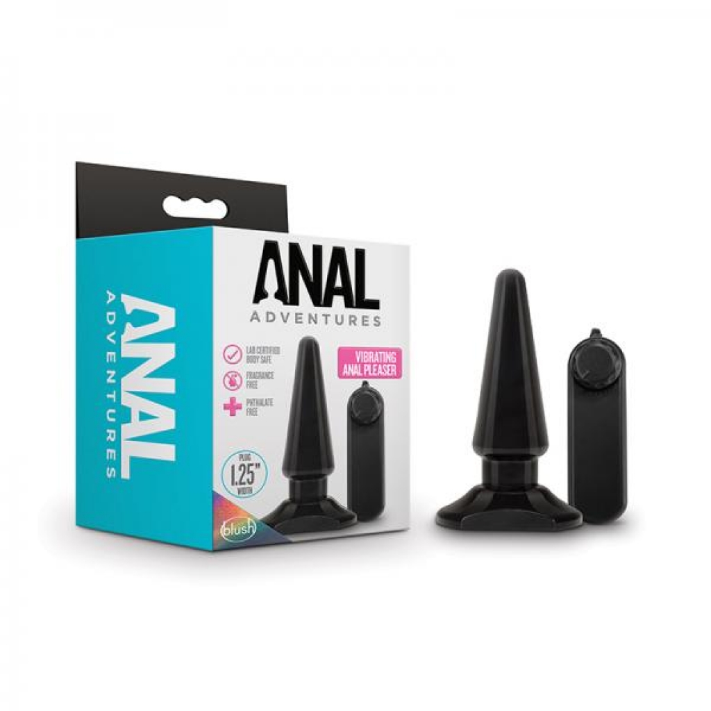 Anal Adventures - Basic Vibrating Anal Pleaser - Black - Anal Plugs