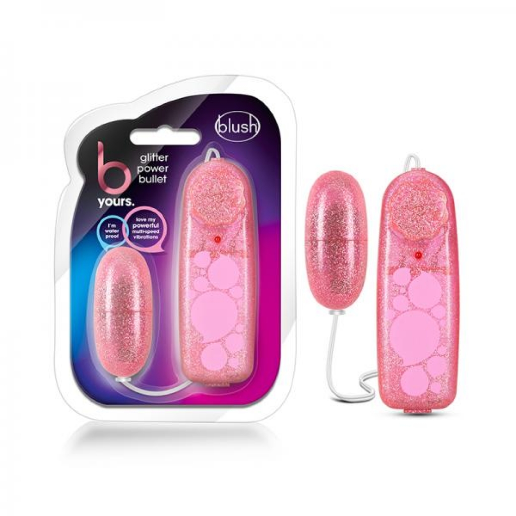 B Yours - Glitter Power Bullet - Pink - Bullet Vibrators