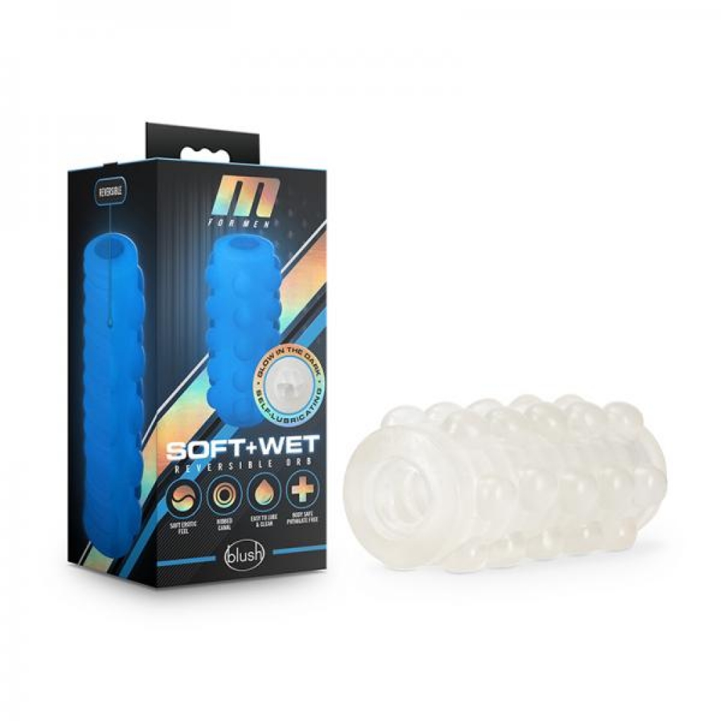 M For Men - Soft And Wet - Orb Reversible Stroker - Frosted - Masturbation Sleeves