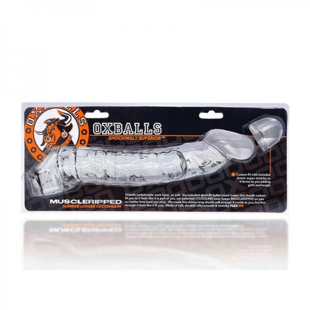 Oxballs Muscle Ripped Cocksheath Clear - Penis Extensions