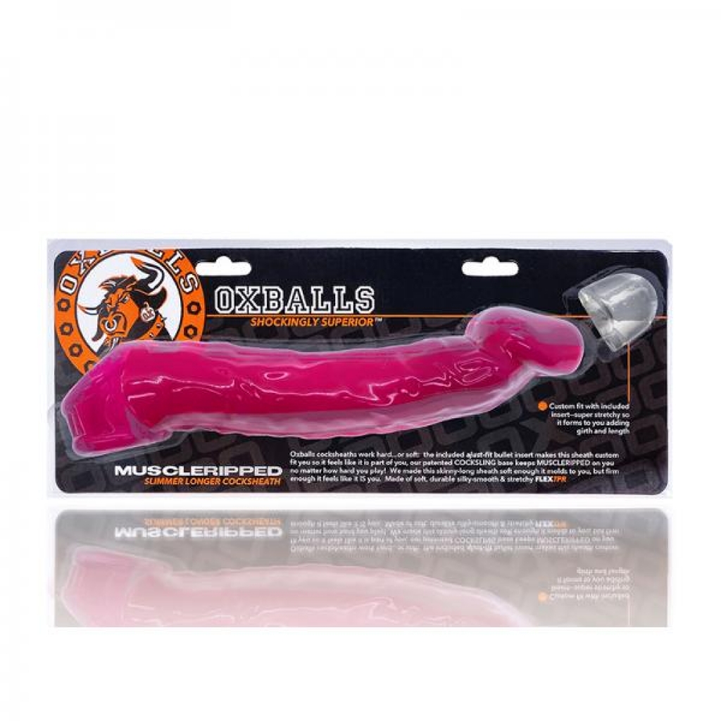 Oxballs Muscle Ripped Cocksheath Hot Pink - Penis Extensions
