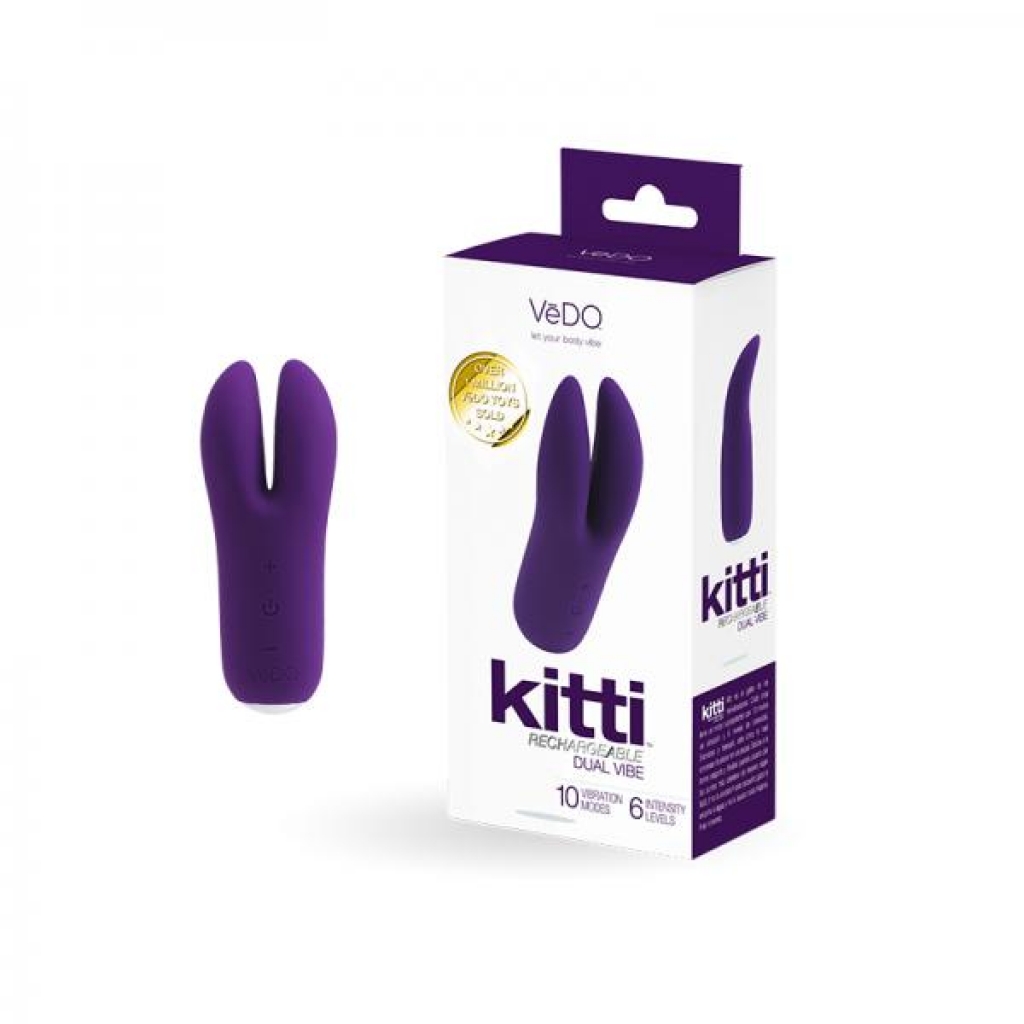 Vedo Kitti Rechargeable Dual Vibe Deep Purple - Palm Size Massagers