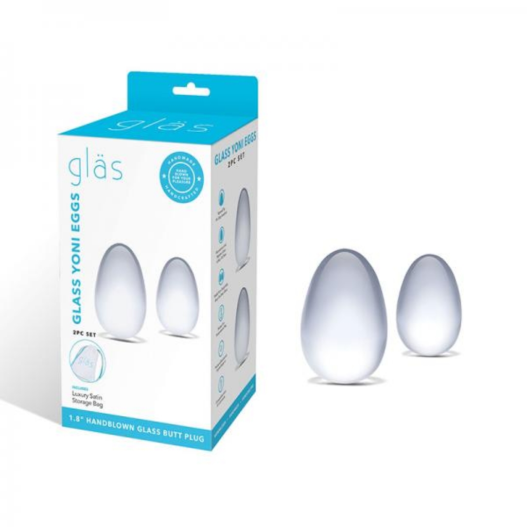Glas 2-piece Glass Yoni Egg Set - Ben Wa Balls