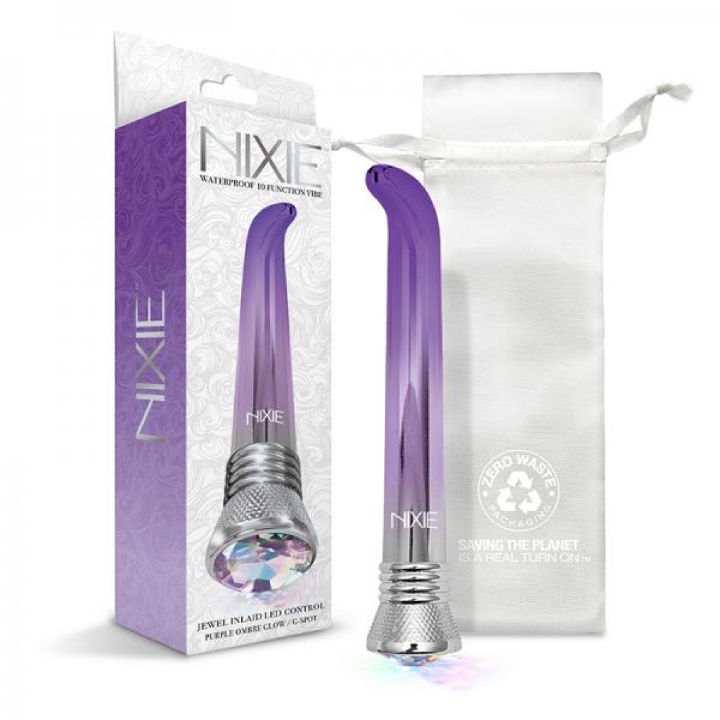 Nixie Waterproof 10-function G-spot Vibe - Purple Ombre Glow - G-Spot Vibrators