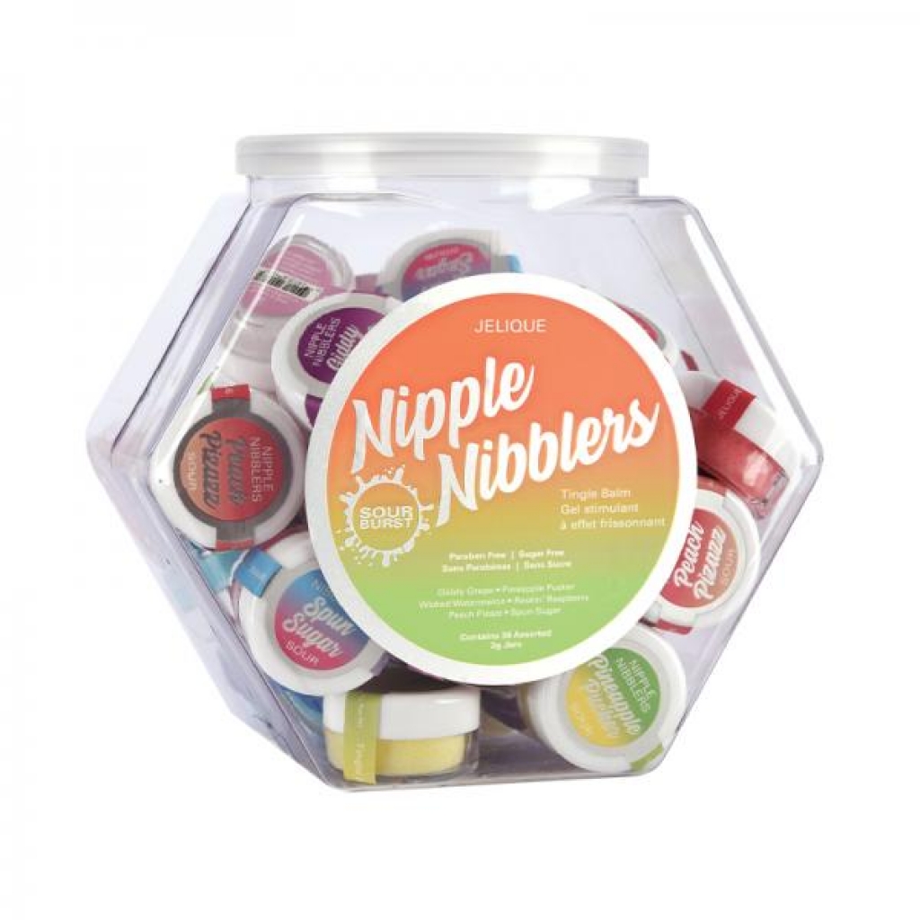 Nipple Nibbler Sour Tingle Balm Assorted Display Bowl/36 Pcs 3 G - For Women