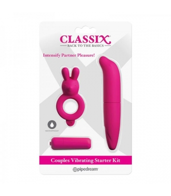 Classix Couples Vibrating Starter Kit - Pink - Kits & Sleeves