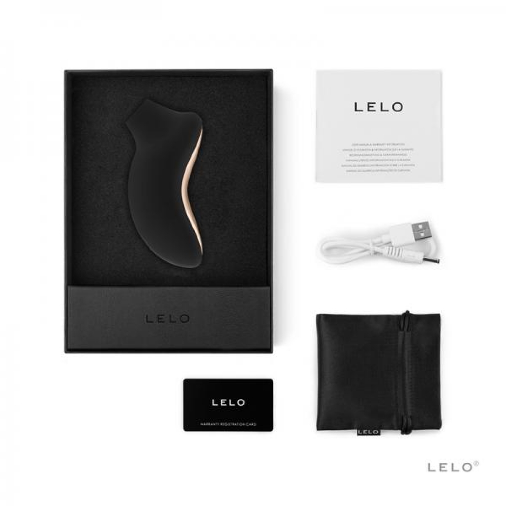 Lelo Sona 2 Clitoral Stimulator Rechargeable - Black - Clit Suckers & Oral Suction