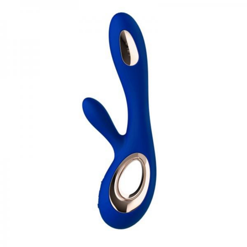 Lelo Soraya Wave Rabbit Massager Rechargeable - Midnight Blue - G-Spot Vibrators Clit Stimulators