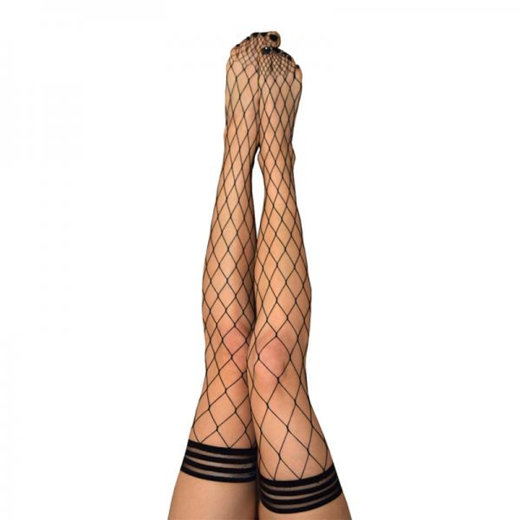 Kixies Michelle Large Net Fishnet - Size A - Bodystockings, Pantyhose & Garters