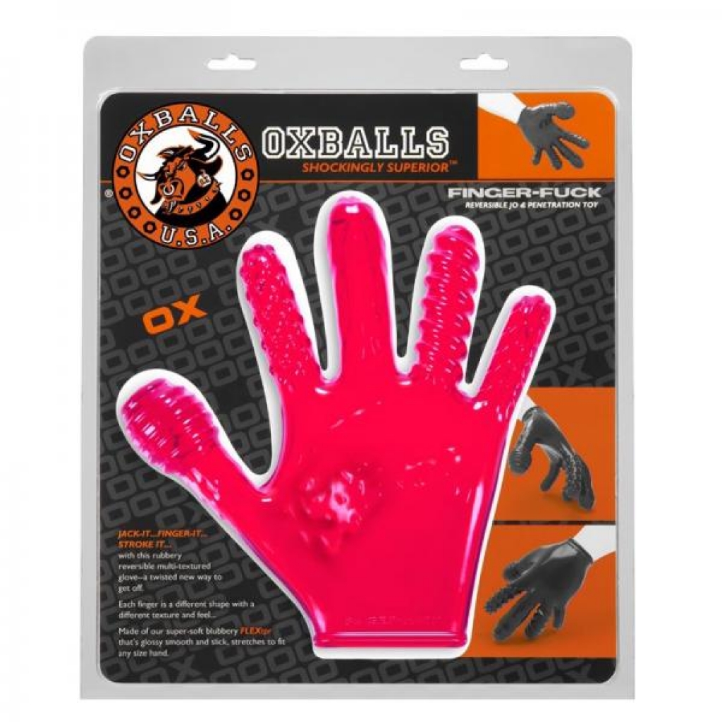 Oxballs Finger Fuck Glove Hot Pink - Sexy Costume Accessories
