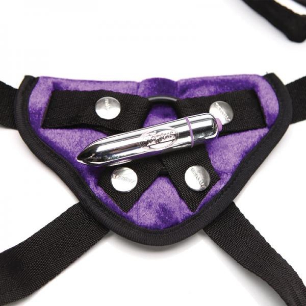 Tantus Velvet Vibrating Harness - Purple - Harnesses