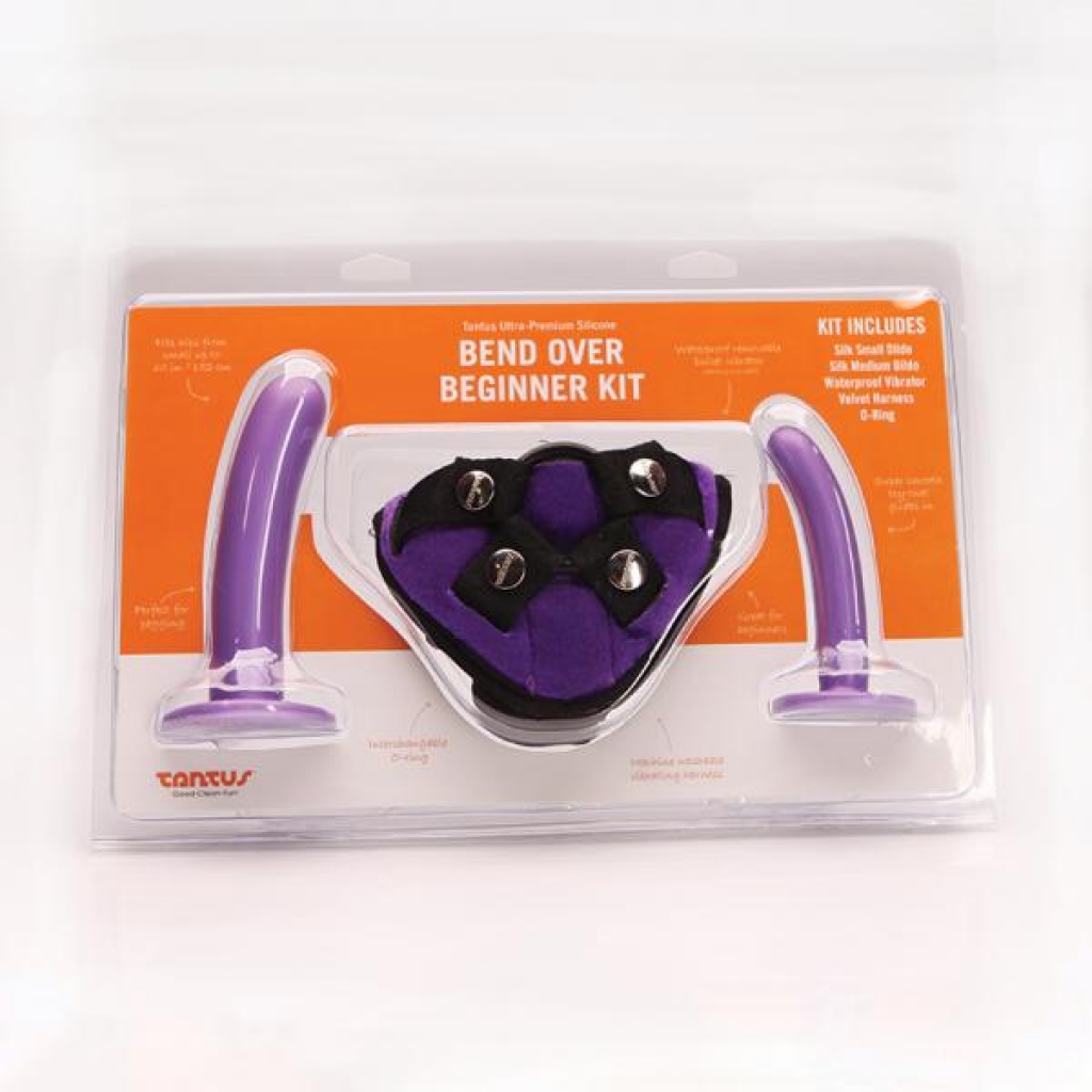 Tantus Bend Over Beginner Harness Kit - Purple Haze - Harness & Dong Sets