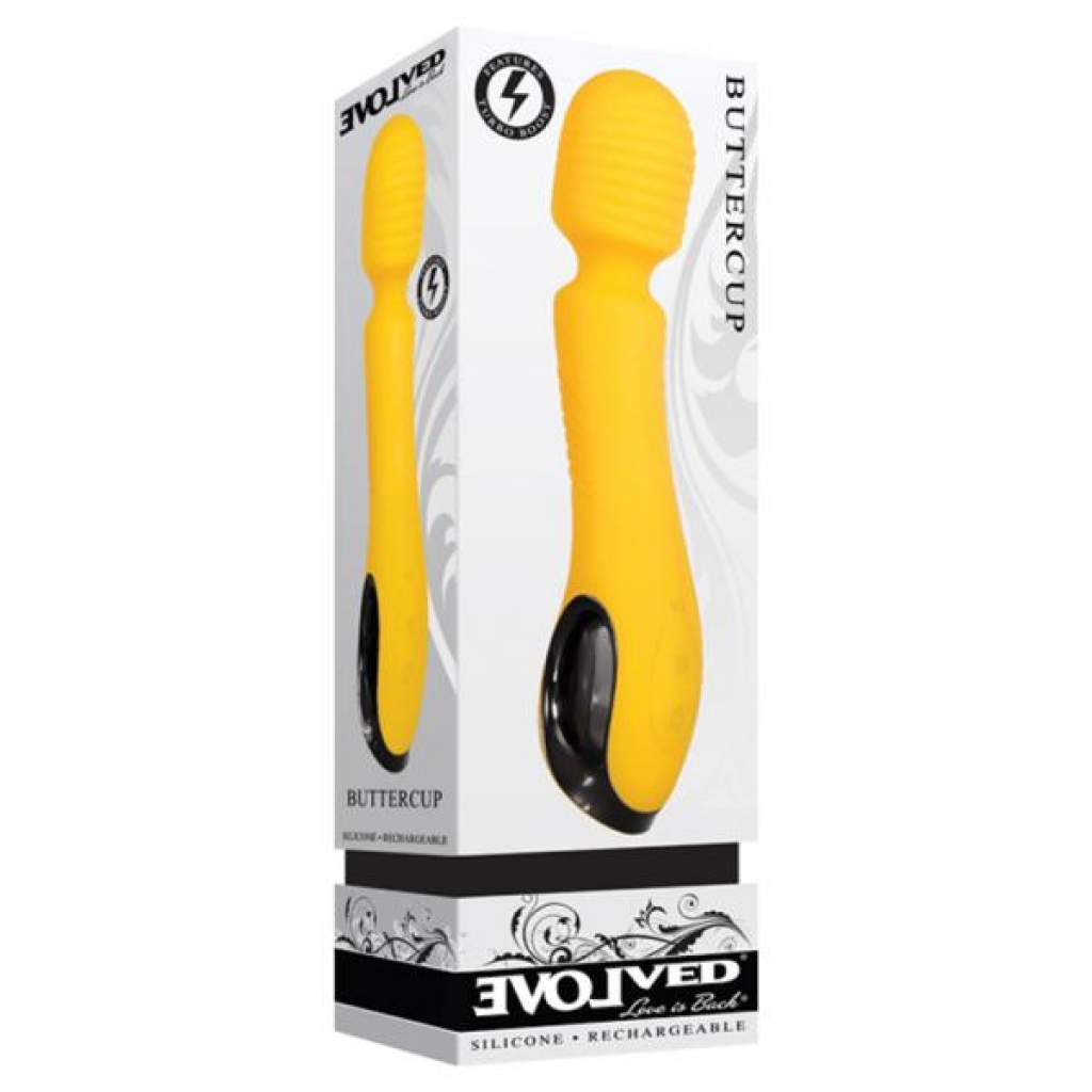 Evolved Buttercup Rechargeable Wand Vibrator - Yellow - Body Massagers