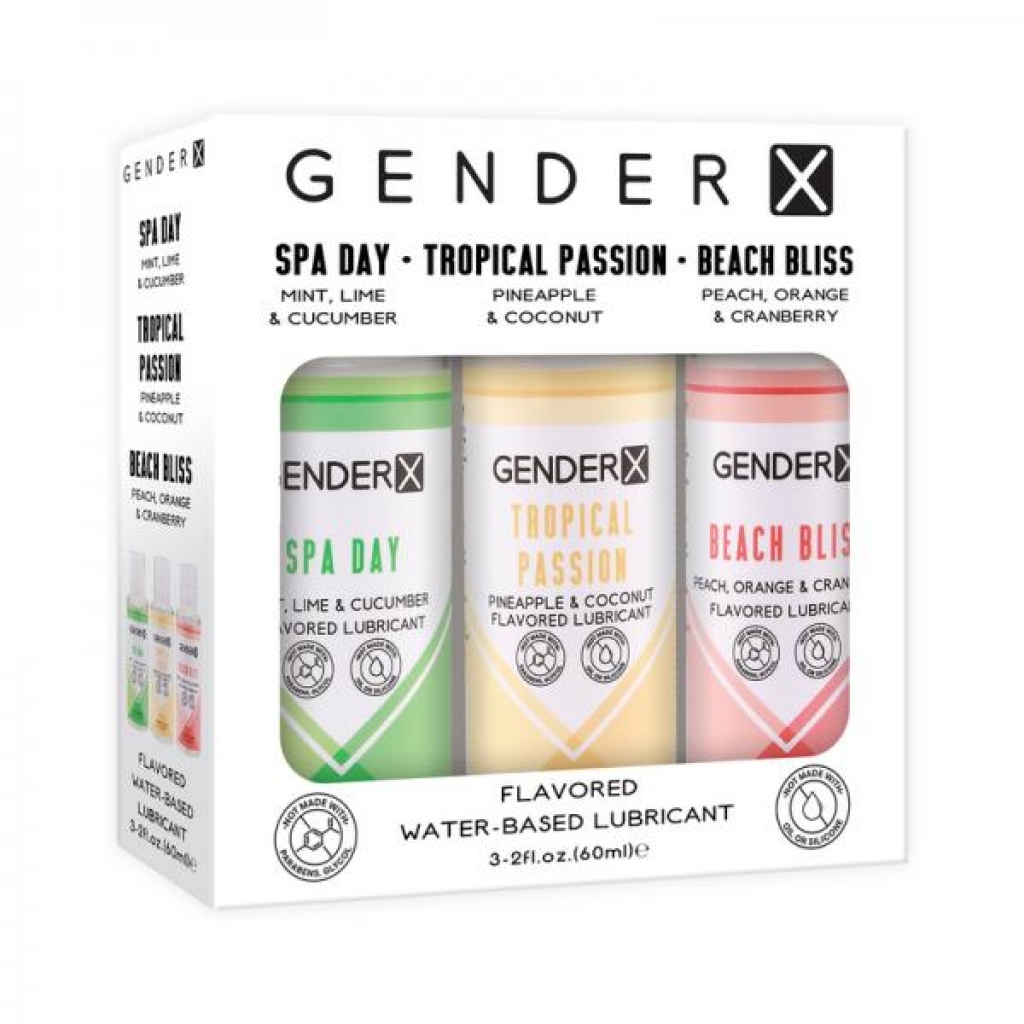 Gender X Flavored Lube Travel 3-pack - Luxury