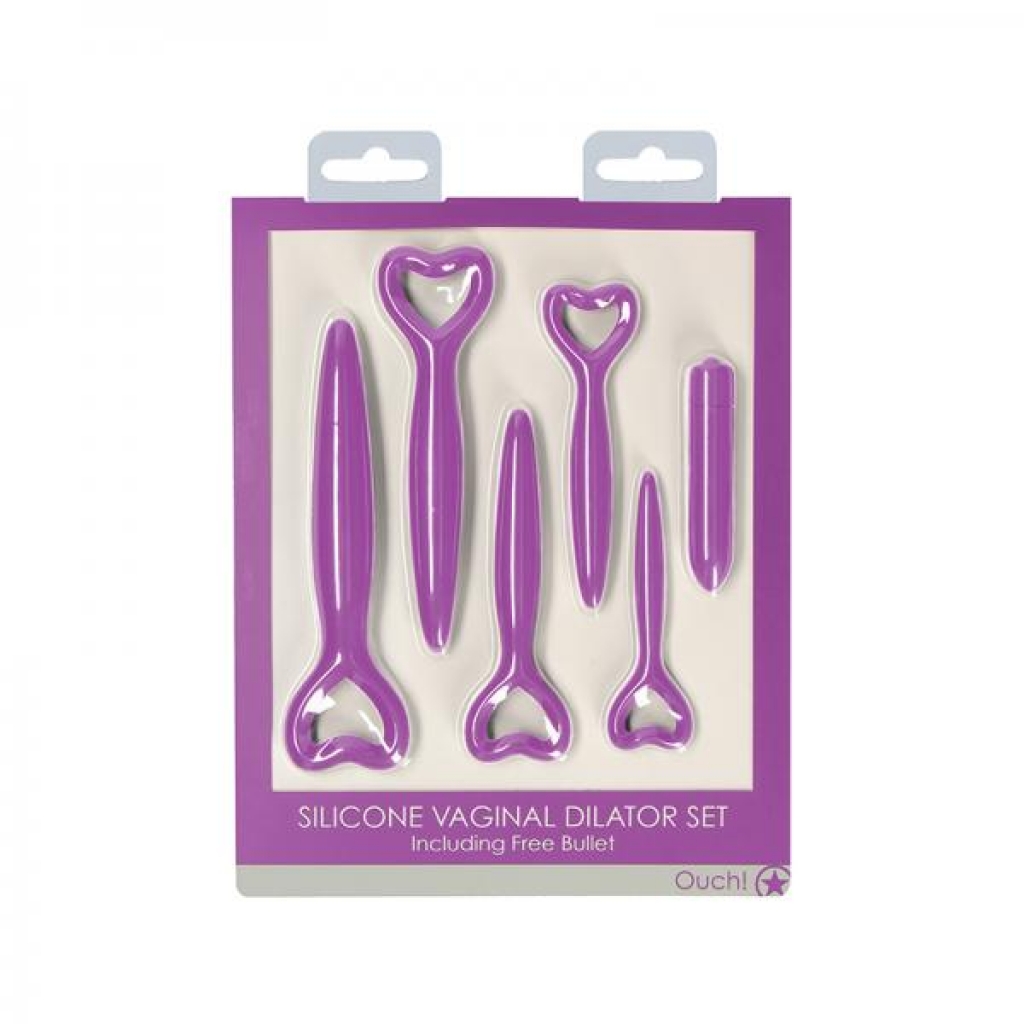 Ouch Silicone Vaginal Dilator Set - Purple - Medical Play
