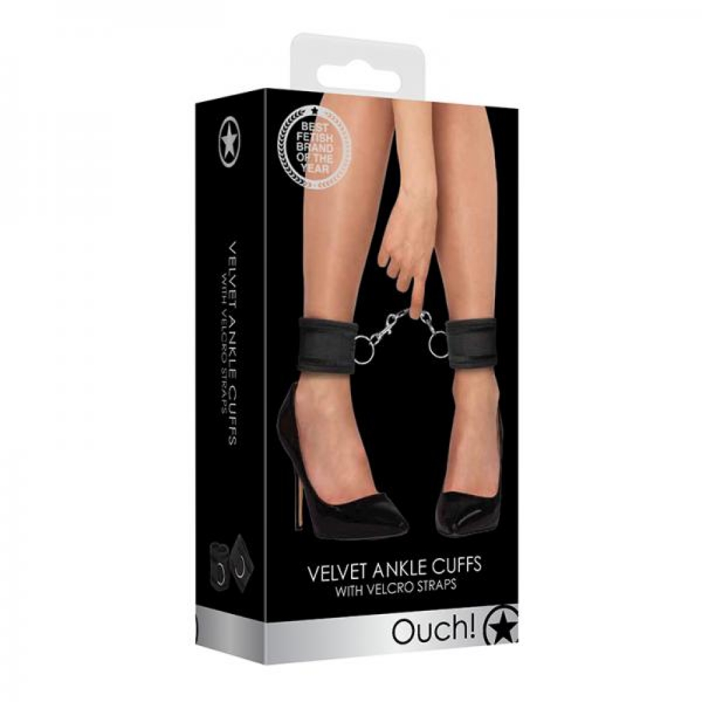 Ouch Velvet & Velcro Adjustable Ankle Cuffs - Ankle Cuffs