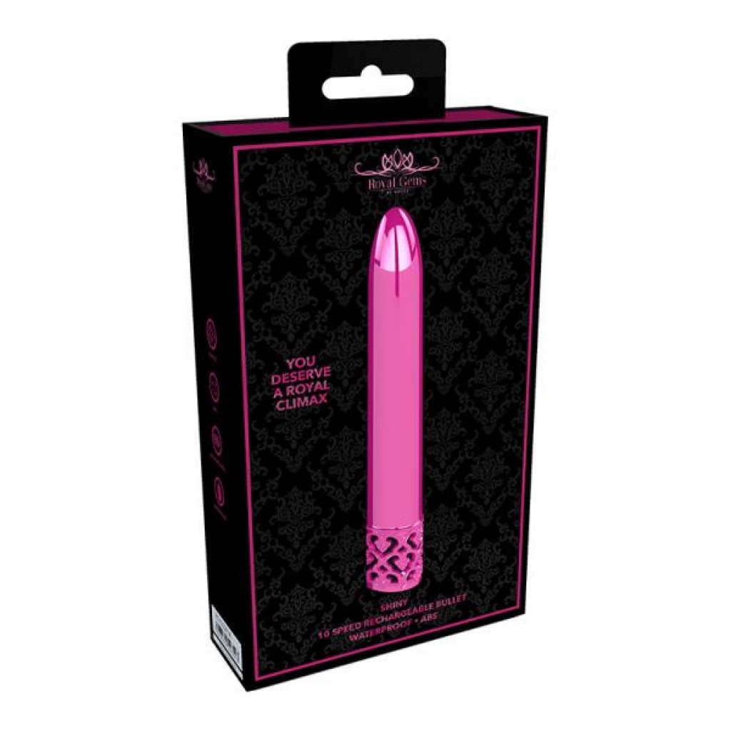 Royal Gems - Shiny - Abs Rechargeable Bullet - Pink - Bullet Vibrators