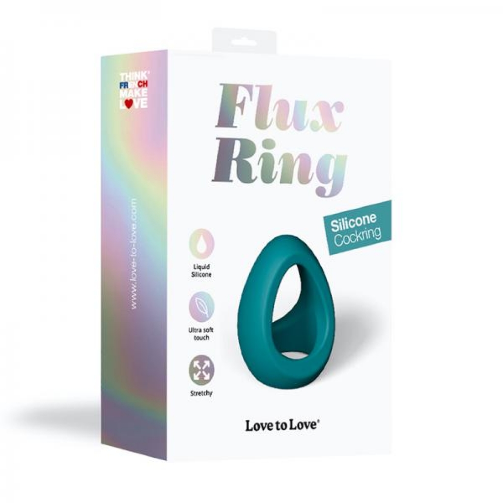 Love To Love Cockring Flux Ring Petrol Blue - Luxury Penis Rings