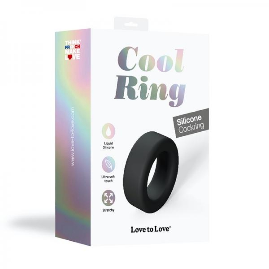 Love To Love Cockring Cool Ring Noir - Couples Vibrating Penis Rings