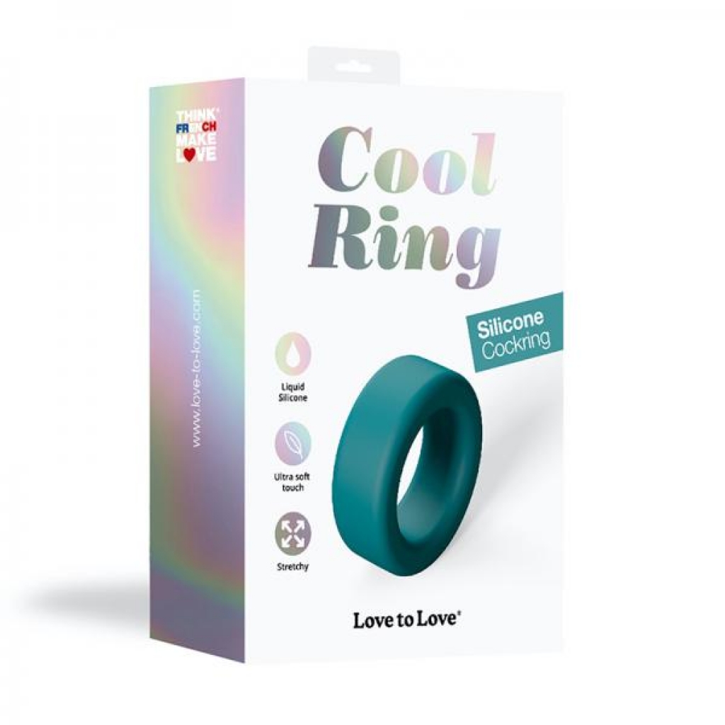 Love To Love Cockring Cool Ring Petrol Blue - Couples Vibrating Penis Rings