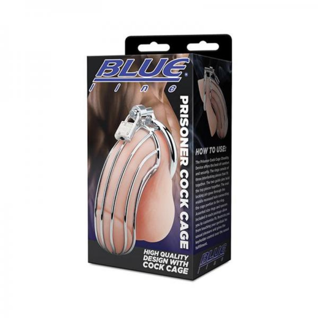 Blue Line Prisoner Cock Cage - Chastity & Cock Cages